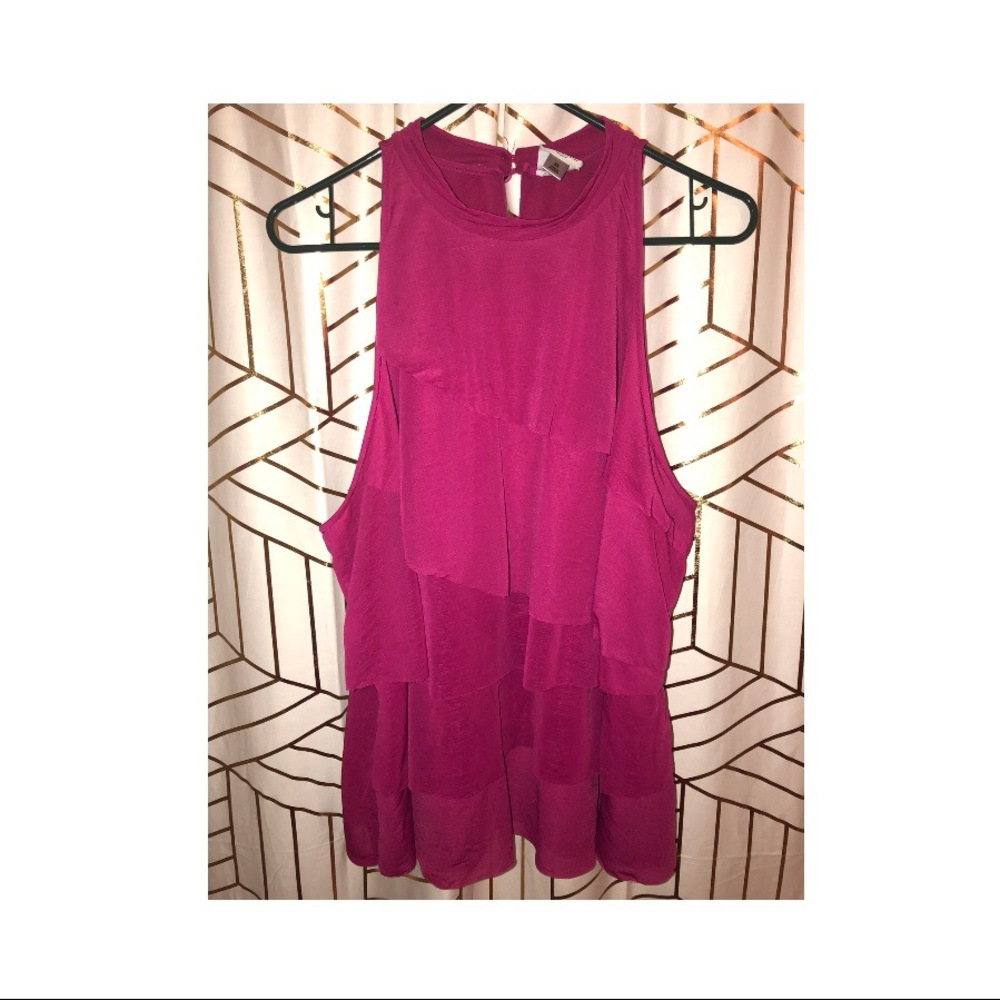 Pink Plus Size Sleeveless Blouse